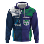 Custom Warriors-Titans Hoodie Together Sporty Style White Style