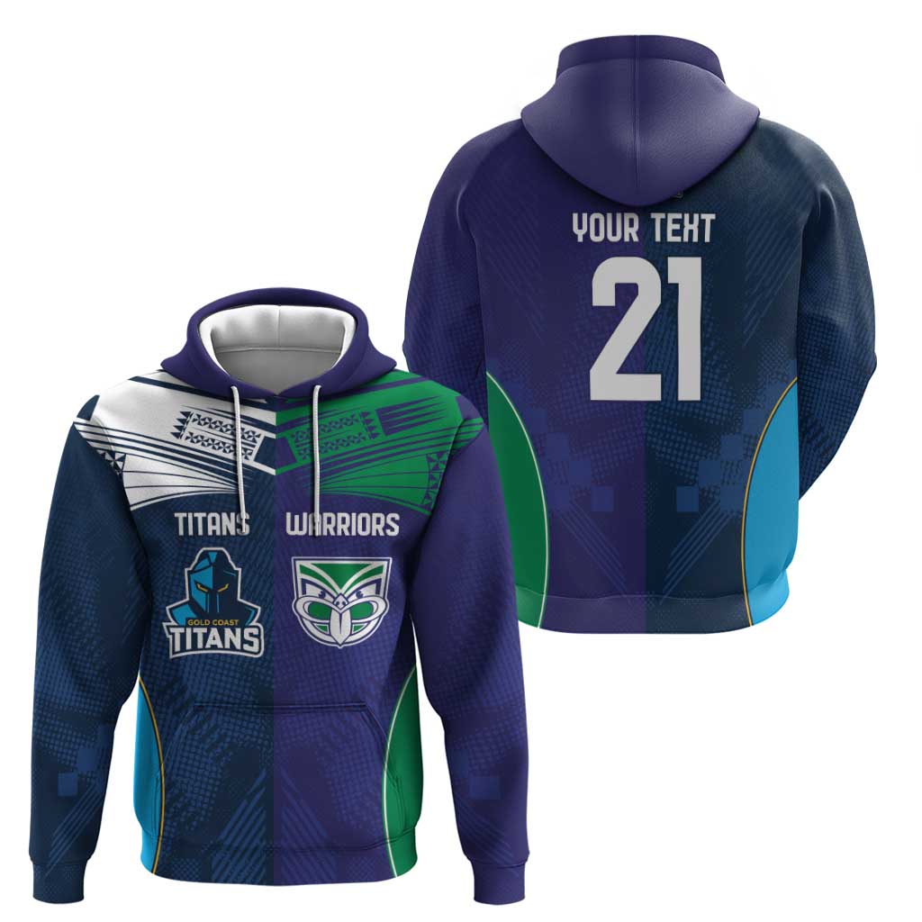 Custom Warriors-Titans Hoodie Together Sporty Style White Style