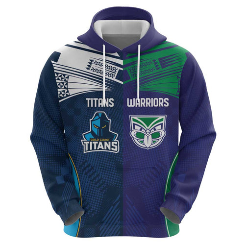 Custom Warriors-Titans Hoodie Together Sporty Style White Style