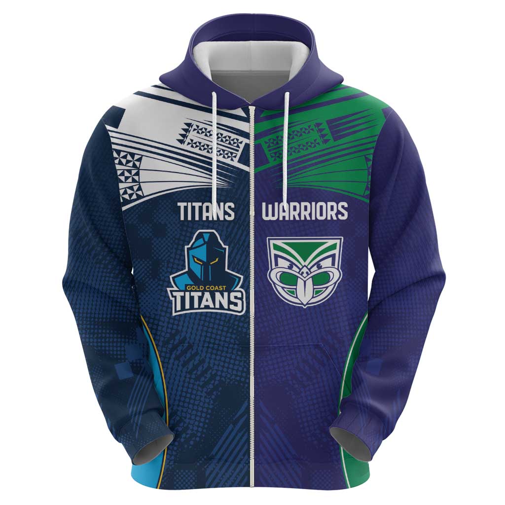 Custom Warriors-Titans Hoodie Together Sporty Style White Style