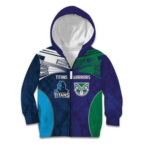 Custom Warriors-Titans Kid Hoodie Together Sporty Style White Style
