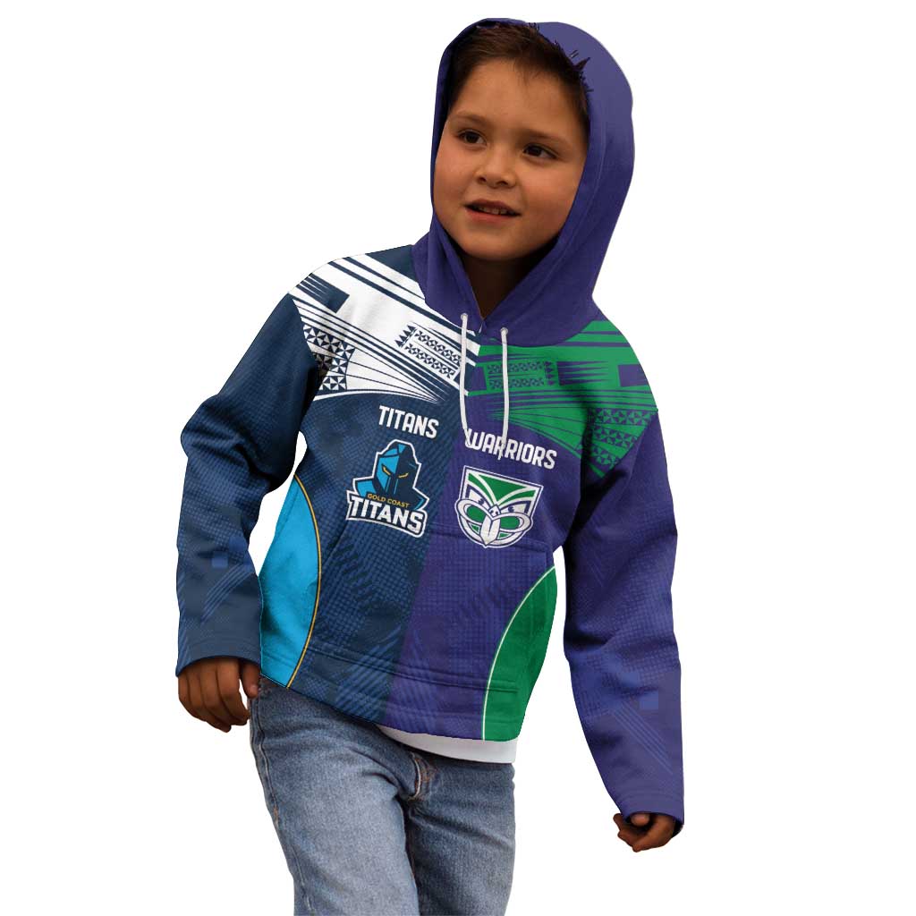 Custom Warriors-Titans Kid Hoodie Together Sporty Style White Style