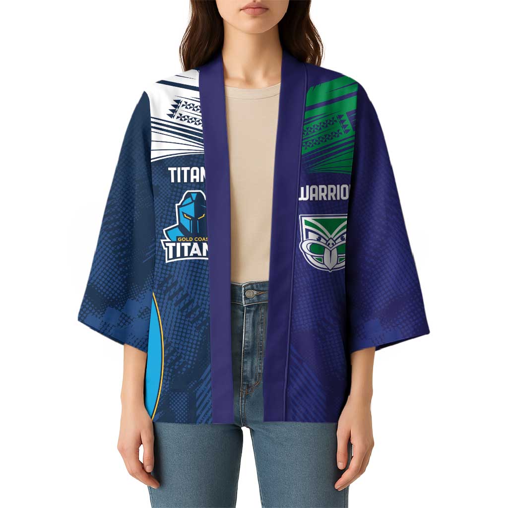 Custom Warriors-Titans Kimono Together Sporty Style White Style
