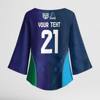Custom Warriors-Titans Kimono Sleeve Blouse Together Sporty Style White Style