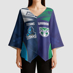 Custom Warriors-Titans Kimono Sleeve Blouse Together Sporty Style White Style