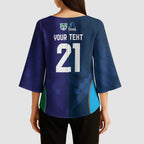 Custom Warriors-Titans Kimono Sleeve Blouse Together Sporty Style White Style