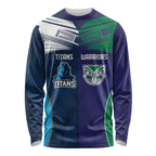 Custom Warriors-Titans Long Sleeve Shirt Together Sporty Style White Style