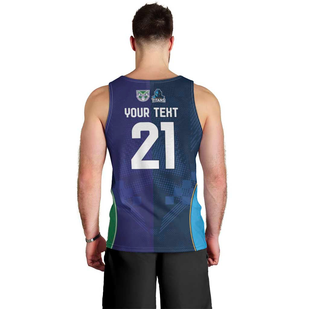 Custom Warriors-Titans Men Tank Top Together Sporty Style White Style