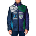 Custom Warriors-Titans Padded Jacket Together Sporty Style White Style