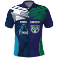Custom Warriors-Titans Polo Shirt Together Sporty Style White Style