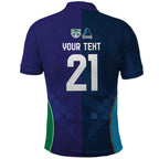 Custom Warriors-Titans Polo Shirt Together Sporty Style White Style