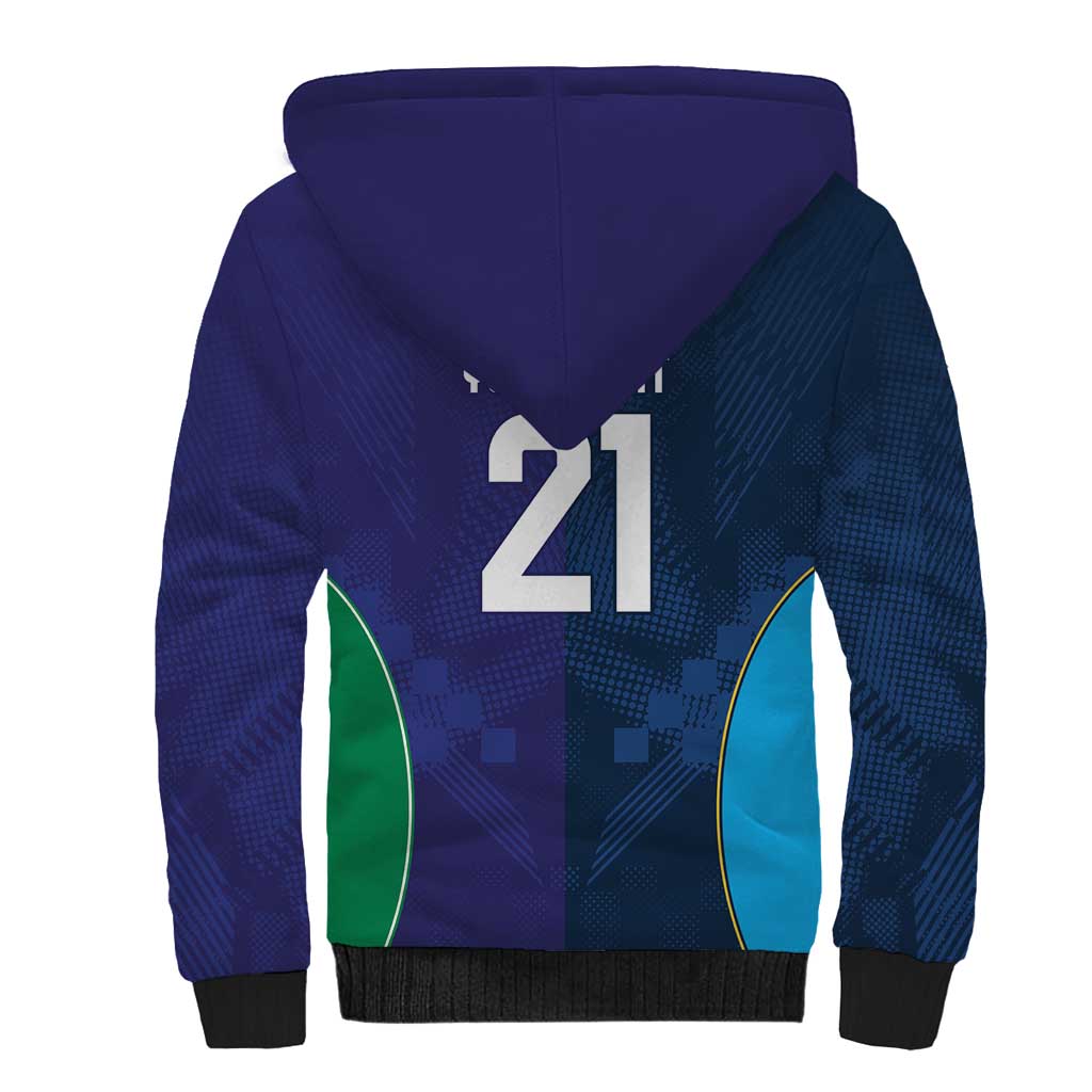 Custom Warriors-Titans Sherpa Hoodie Together Sporty Style White Style