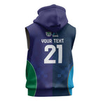 Custom Warriors-Titans Sleeveless Hoodie Together Sporty Style White Style