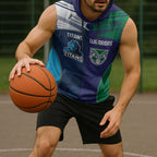 Custom Warriors-Titans Sleeveless Hoodie Together Sporty Style White Style