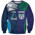 Custom Warriors-Titans Sweatshirt Together Sporty Style White Style