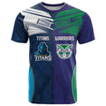 Custom Warriors-Titans T Shirt Together Sporty Style White Style
