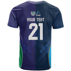 Custom Warriors-Titans T Shirt Together Sporty Style White Style