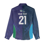 Custom Warriors-Titans Women Casual Shirt Together Sporty Style White Style