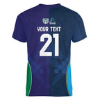 Custom Warriors-Titans Women V-Neck T-Shirt Together Sporty Style White Style
