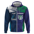 Custom Warriors-Titans Zip Hoodie Together Sporty Style White Style