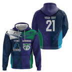 Custom Warriors-Titans Zip Hoodie Together Sporty Style White Style