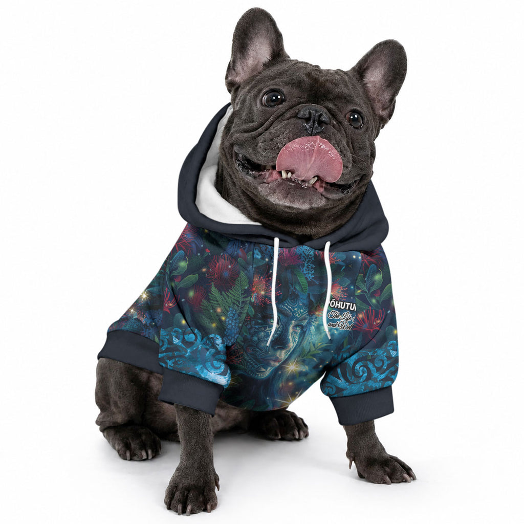 New Zealand Matariki Pohutukawa Pet Hoodie Te Mauri te Ora