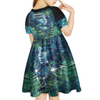 New Zealand Matariki Tupuanuku Kid Short Sleeve Dress Te Wā o te Hauhake