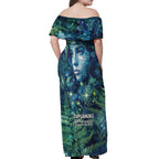 New Zealand Matariki Tupuanuku Off Shoulder Maxi Dress Te Wā o te Hauhake