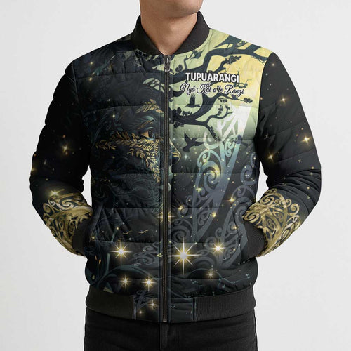 New Zealand Matariki Tupuarangi Bomber Puffer Jacket Ng Kai o te Rangi - Aussie Hoodie