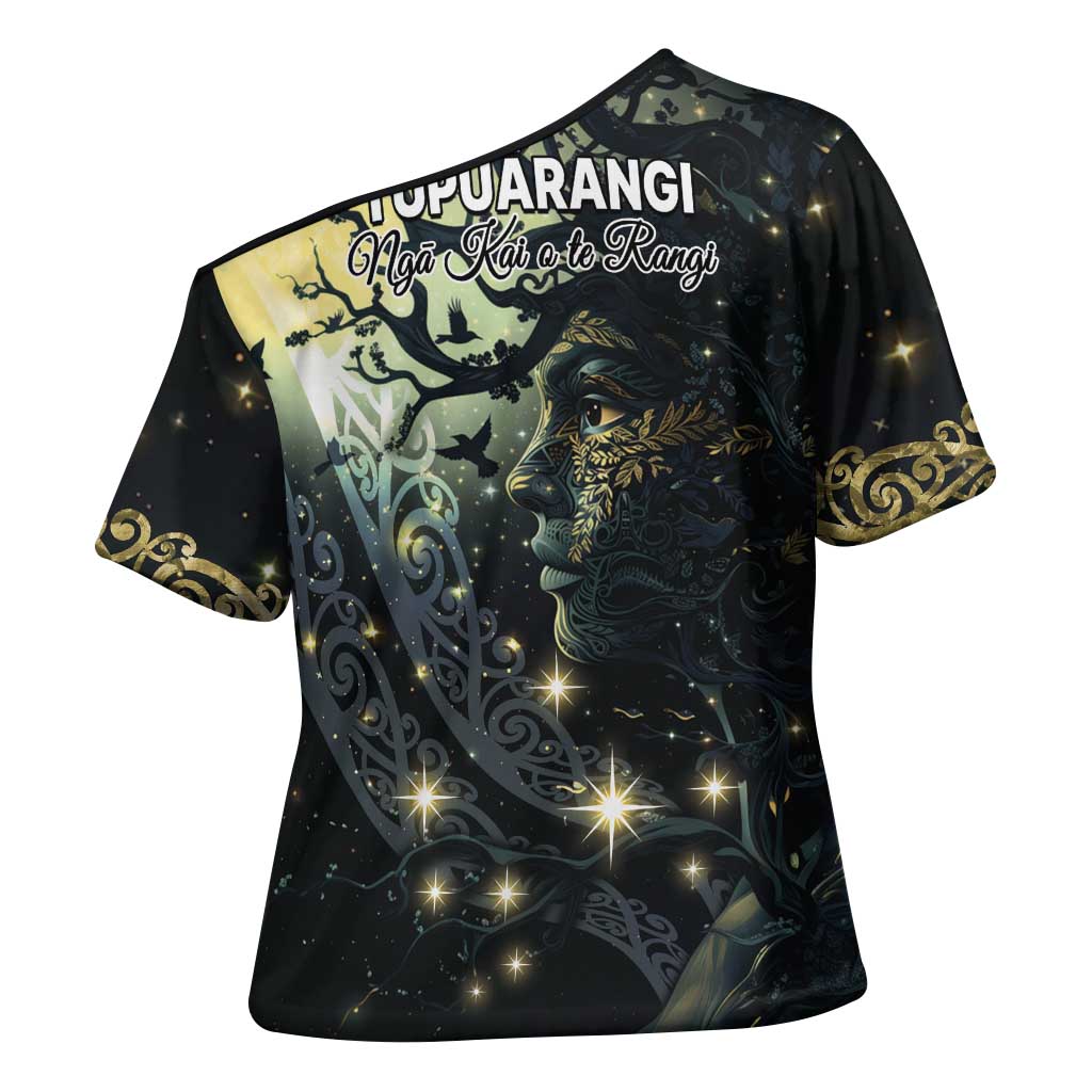 New Zealand Matariki Tupuarangi Cross Shoulder Shirt Ng Kai o te Rangi - Aussie Hoodie