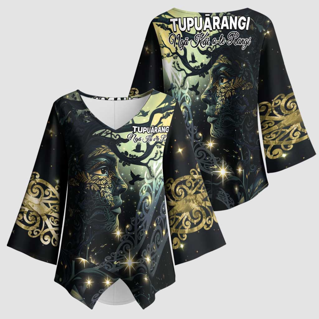 New Zealand Matariki Tupuarangi Kimono Sleeve Blouse Ng Kai o te Rangi - Aussie Hoodie