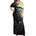 New Zealand Matariki Tupuarangi Off Shoulder Maxi Dress Ngā Kai o te Rangi