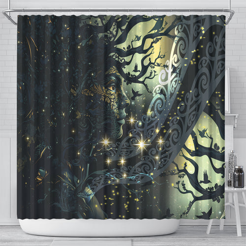 New Zealand Matariki Tupuarangi Shower Curtain Ngā Kai o te Rangi