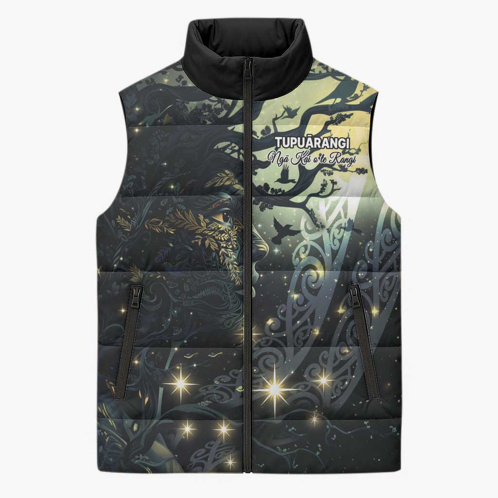 New Zealand Matariki Tupuarangi Sleeveless Puffer Jacket Ng Kai o te Rangi - Aussie Hoodie