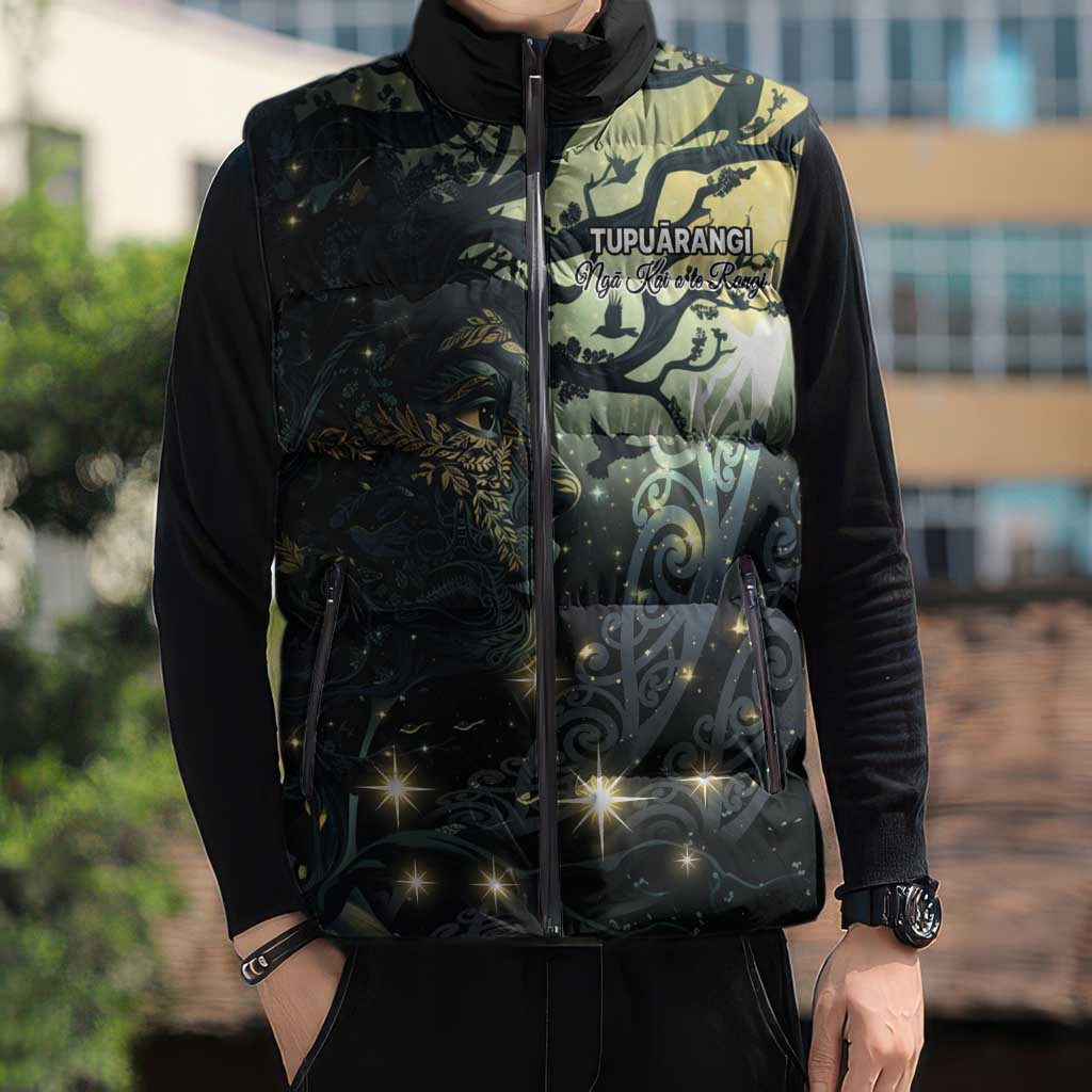 New Zealand Matariki Tupuarangi Sleeveless Puffer Jacket Ng Kai o te Rangi - Aussie Hoodie
