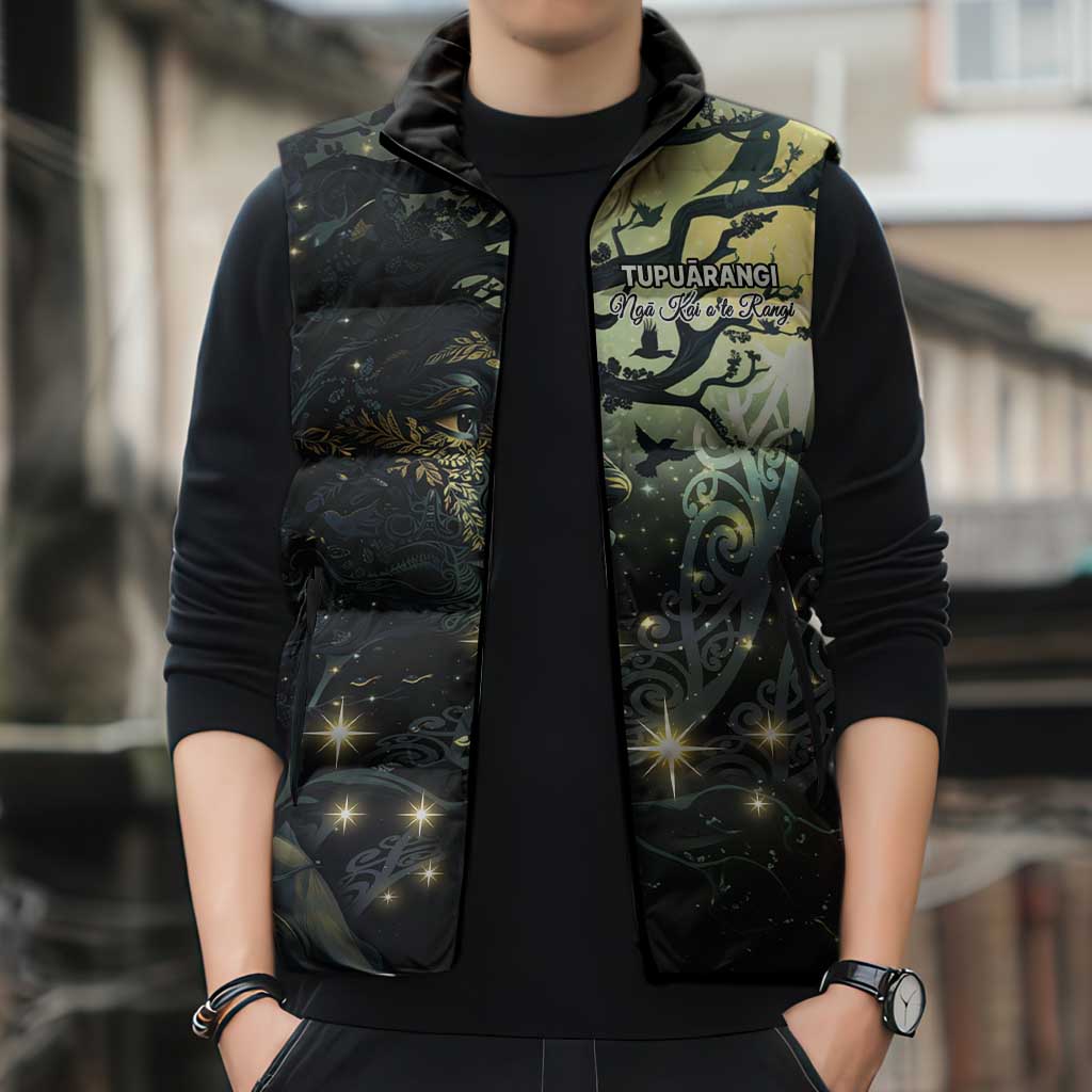 New Zealand Matariki Tupuarangi Sleeveless Puffer Jacket Ng Kai o te Rangi - Aussie Hoodie