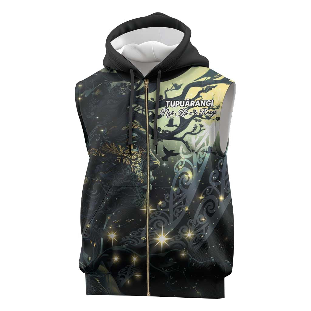 New Zealand Matariki Tupuarangi Sleeveless Zip Hoodie Ng Kai o te Rangi - Aussie Hoodie