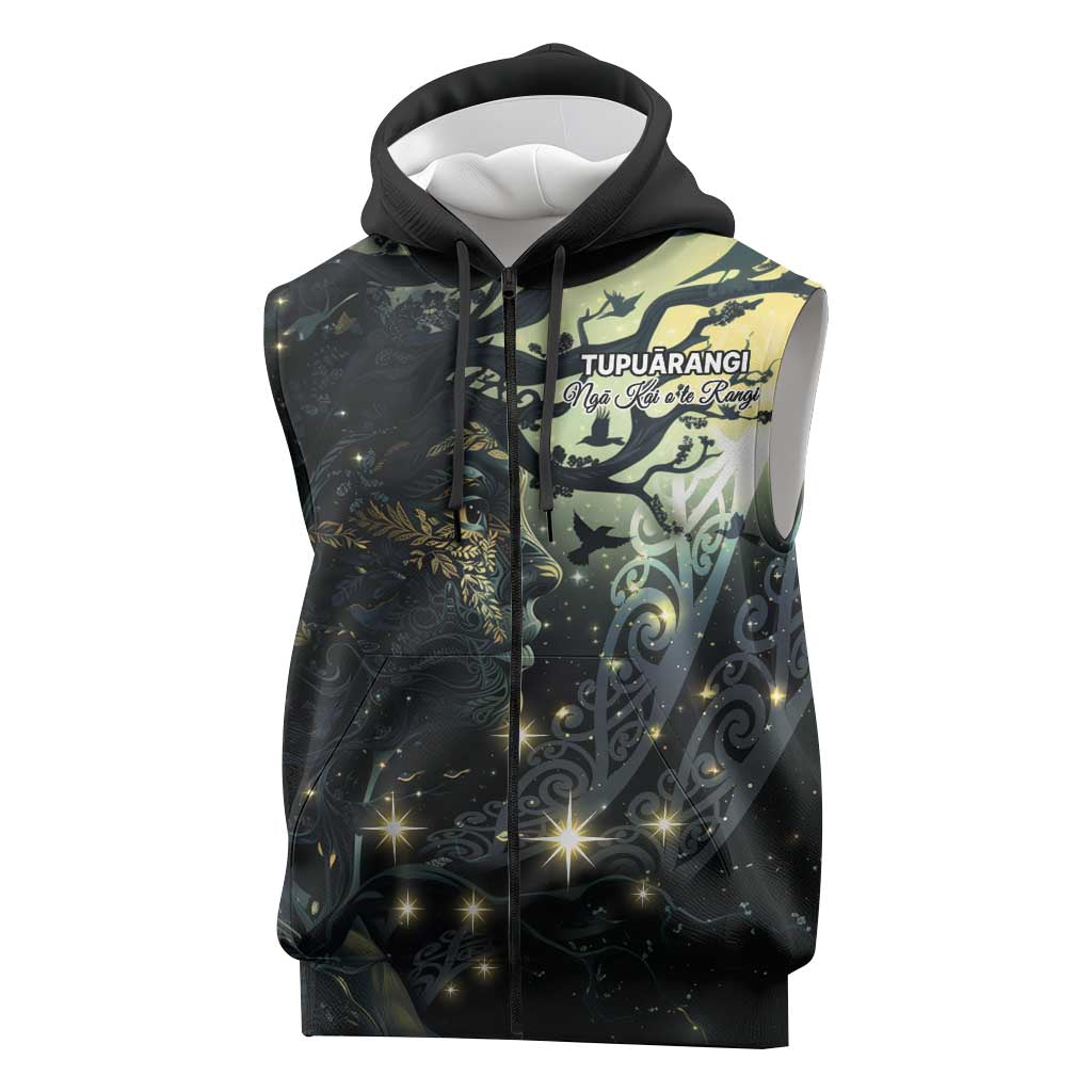 New Zealand Matariki Tupuarangi Sleeveless Zip Hoodie Ng Kai o te Rangi LT9