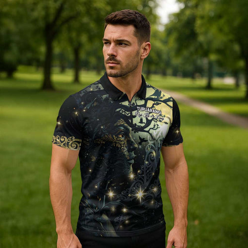 New Zealand Matariki Tupuarangi Zipper Polo Shirt Ng Kai o te Rangi - Aussie Hoodie
