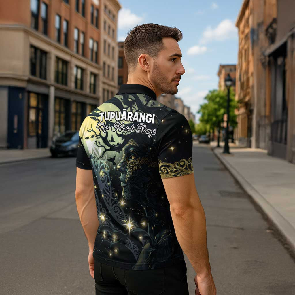 New Zealand Matariki Tupuarangi Zipper Polo Shirt Ng Kai o te Rangi - Aussie Hoodie