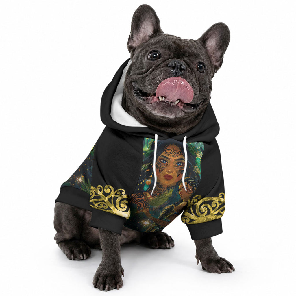 New Zealand Matariki Pet Hoodie Rongoā Māori Wellbeing and Good Luck