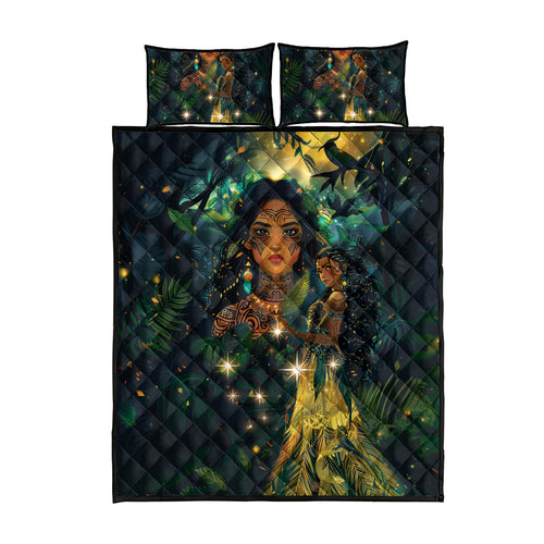 New Zealand Matariki Quilt Bed Set Rongoā Māori Wellbeing and Good Luck