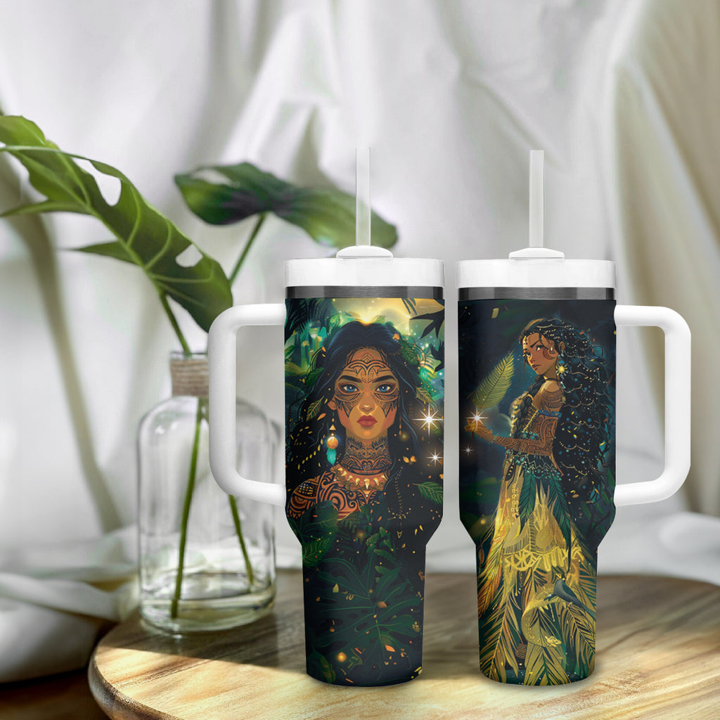 New Zealand Matariki Tumbler With Handle Rongoā Māori Wellbeing and Good Luck
