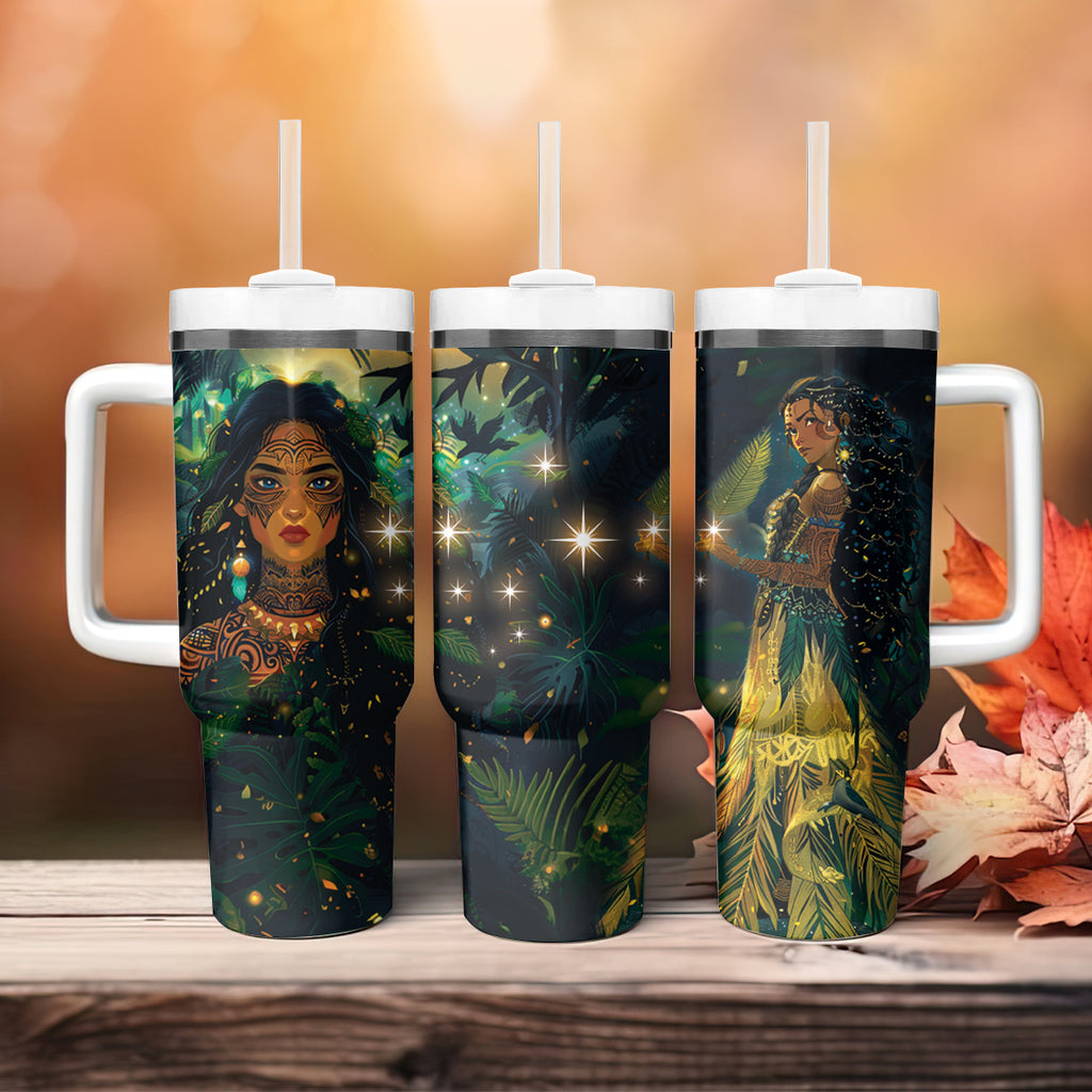 New Zealand Matariki Tumbler With Handle Rongoā Māori Wellbeing and Good Luck