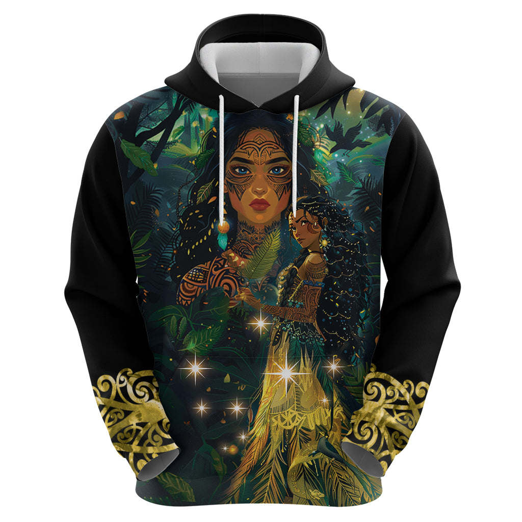 New Zealand Matariki Zip Hoodie Rongoā Māori Wellbeing and Good Luck