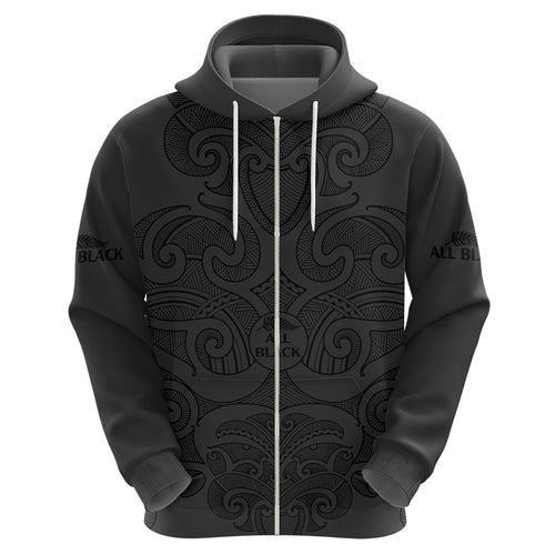 custom-text-and-number-new-zealand-rugby-hoodie-all-black-fern-with-maori-tribal-pattern