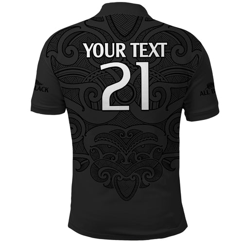 custom-text-and-number-new-zealand-rugby-polo-shirt-all-black-fern-with-maori-tribal-pattern
