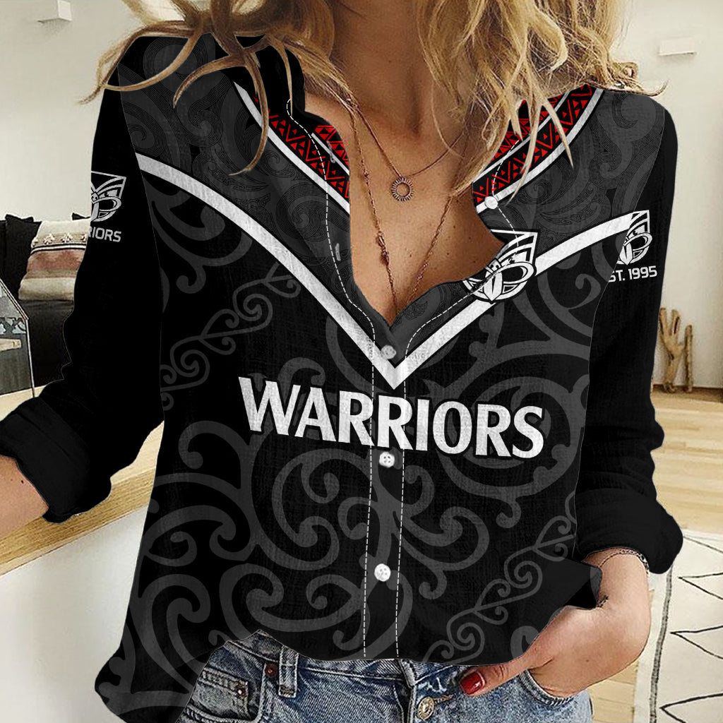 New Zealand Warriors Rugby Women Casual Shirt Proud to Maori Warriors LT9