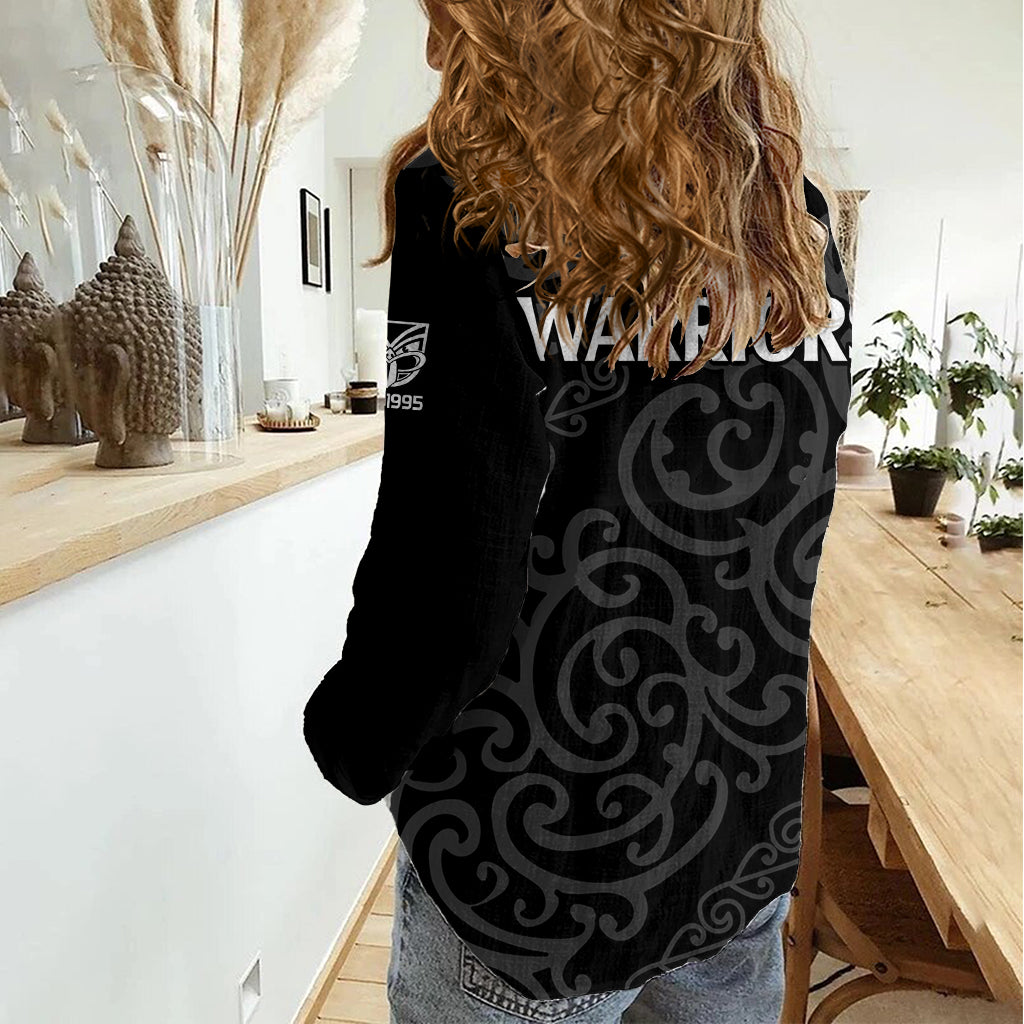 New Zealand Warriors Rugby Women Casual Shirt Proud to Maori Warriors LT9