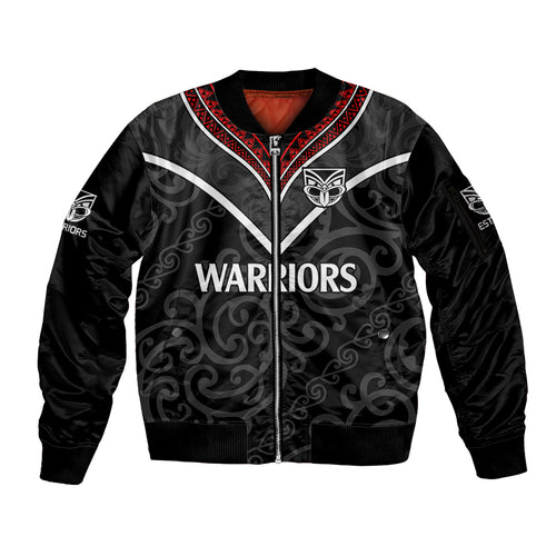 custom-text-and-number-new-zealand-warriors-rugby-sleeve-zip-bomber-jacket-proud-to-maori-warriors